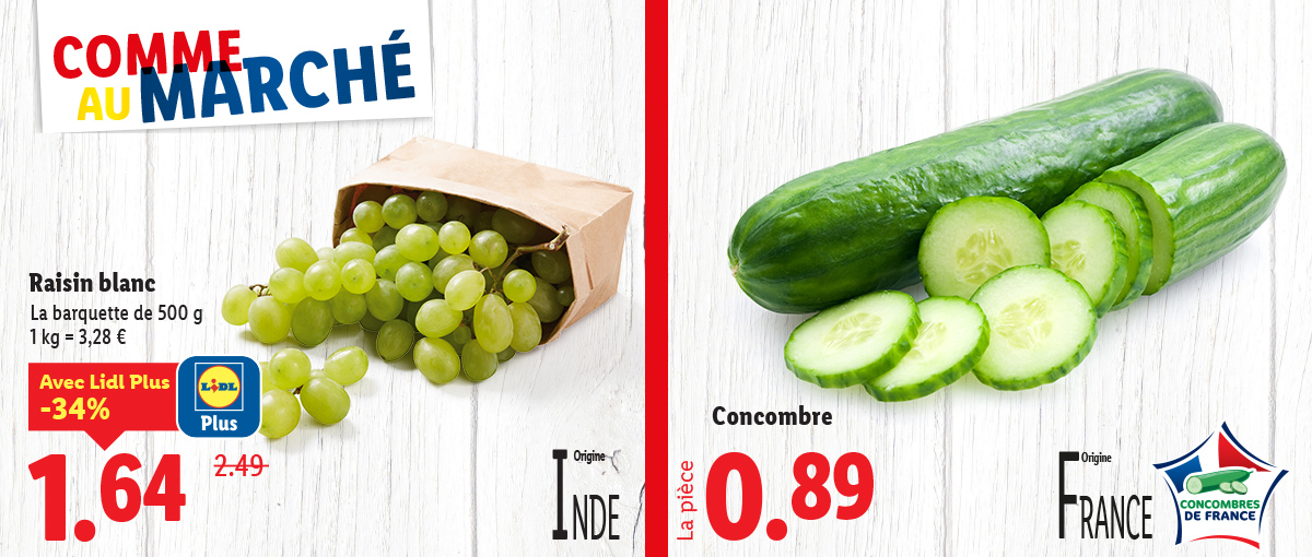 Les offres fruits et légumes de la semaine