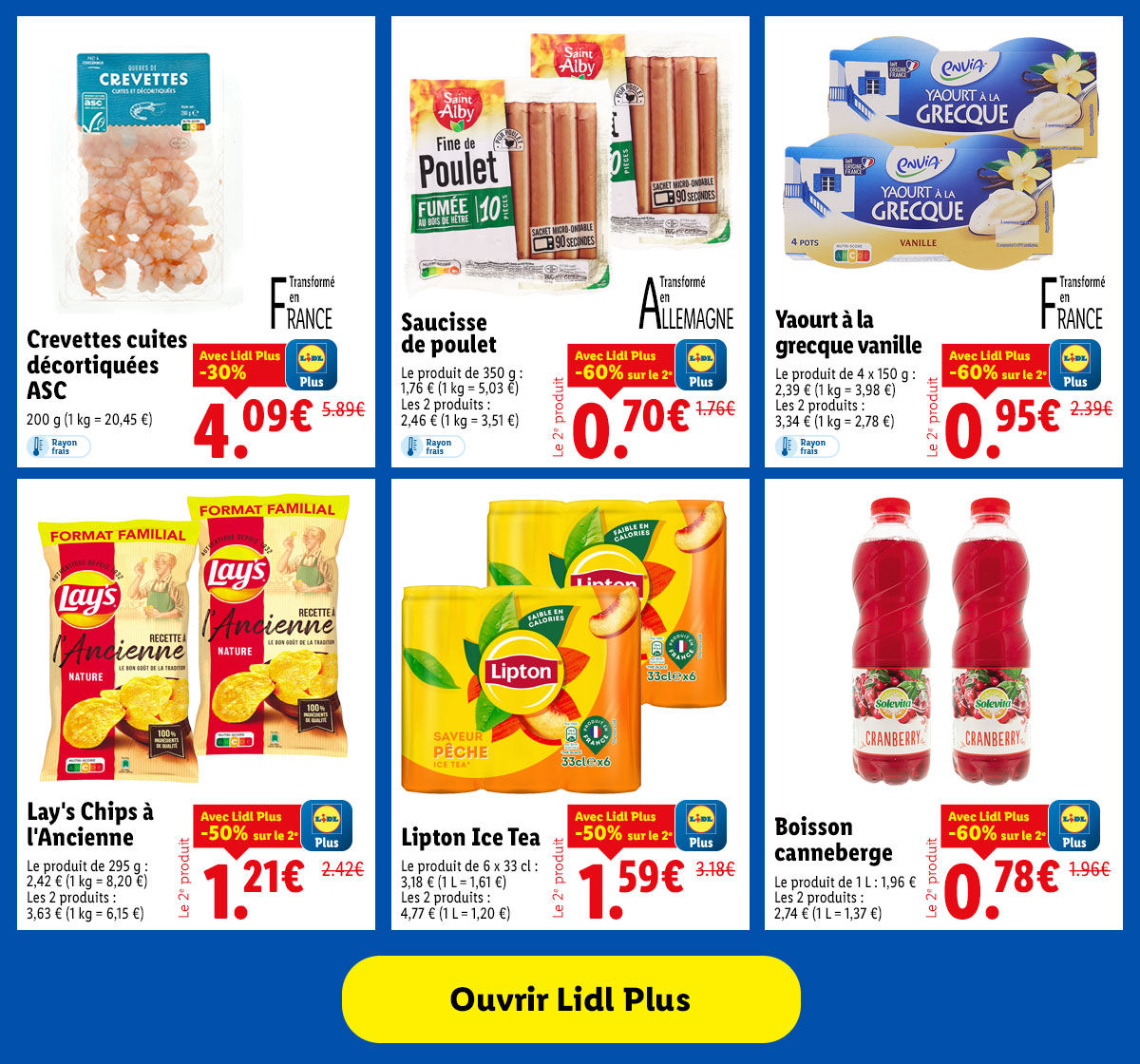 Découvrez les offres Lidl Plus de la semaine