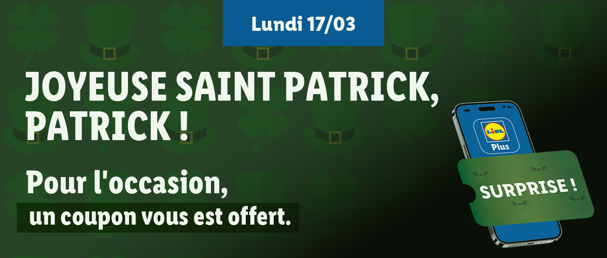 Joyeuse Saint Patrick, Patrick !