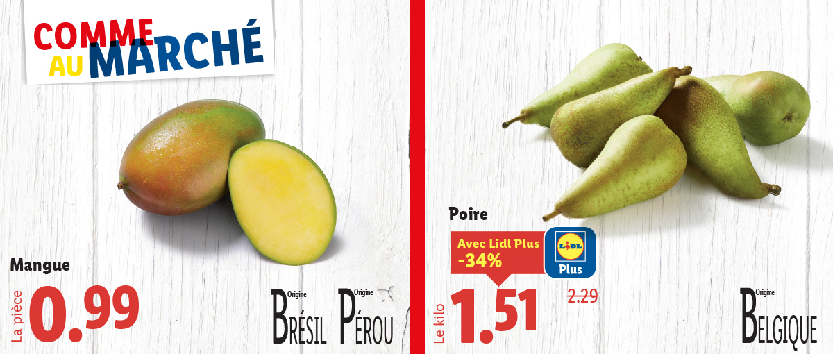 Comme au marché avec nos fruits et légumes frais !