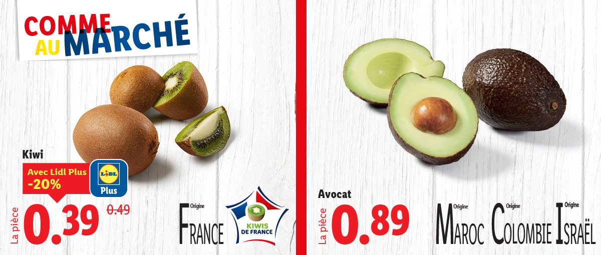 Comme au marché avec nos fruits et légumes frais !