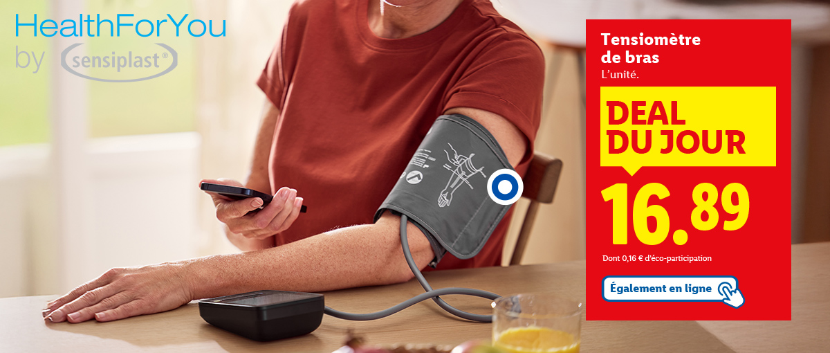 Tensiomètre de bras disponible sur Lidl.fr