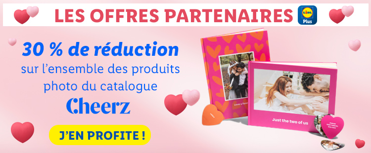 Offres partenaires disponibles avec Lidl Plus spéciale Saint-Valentin