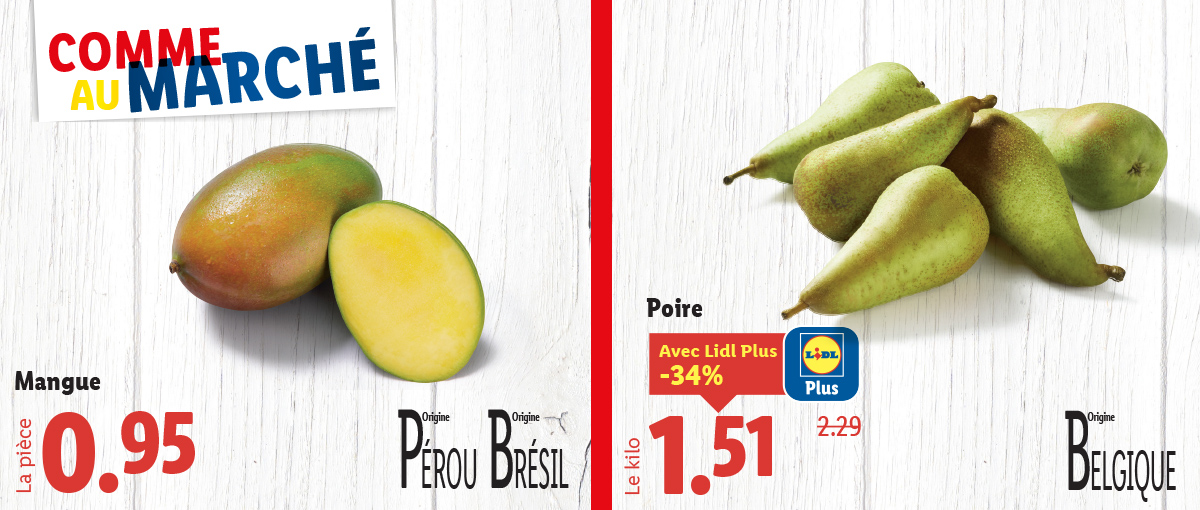 Comme au marché avec nos fruits et légumes frais !