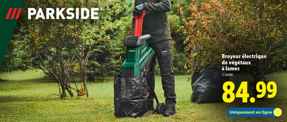 Broyeur électrique de végétaux à lames à 99€