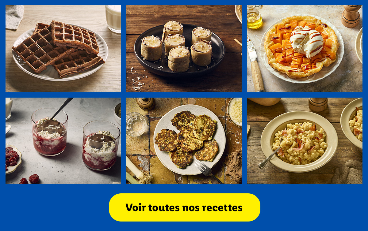 Trouvez l'inspiration avec toutes nos délicieuses recettes réalisées avec des produits Lidl