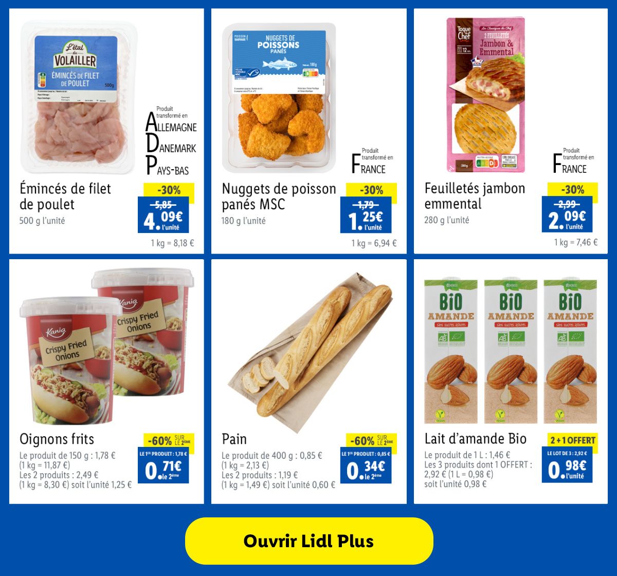 Offres spéciales disponibles avec Lidl Plus