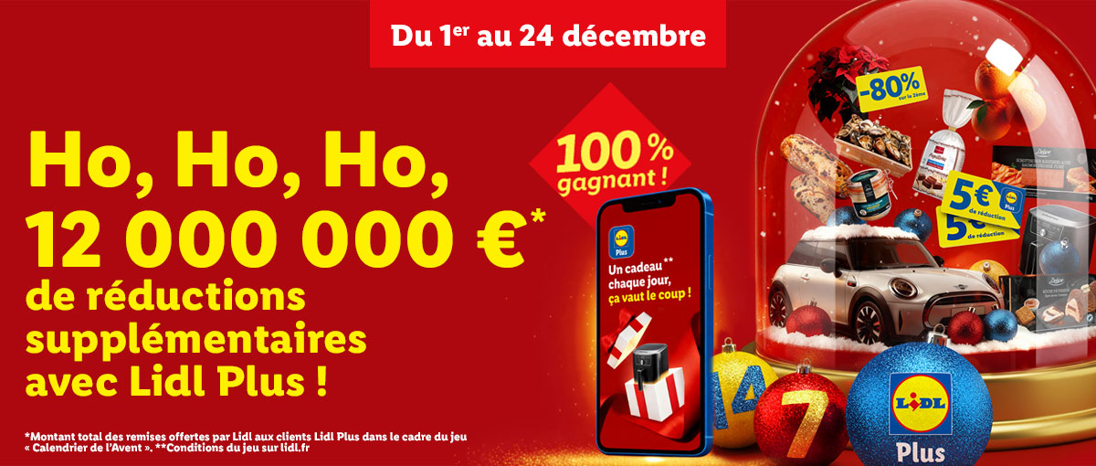 Découvrez le calendrier de l'avent Lidl Plus dès le 1e décembre !