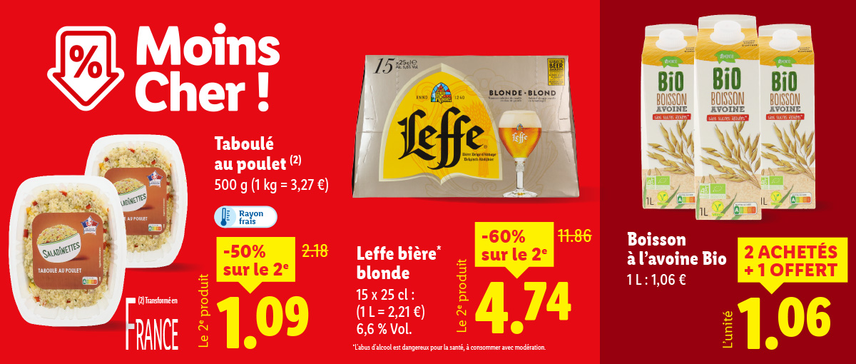 Les offres moins cher de la semaine