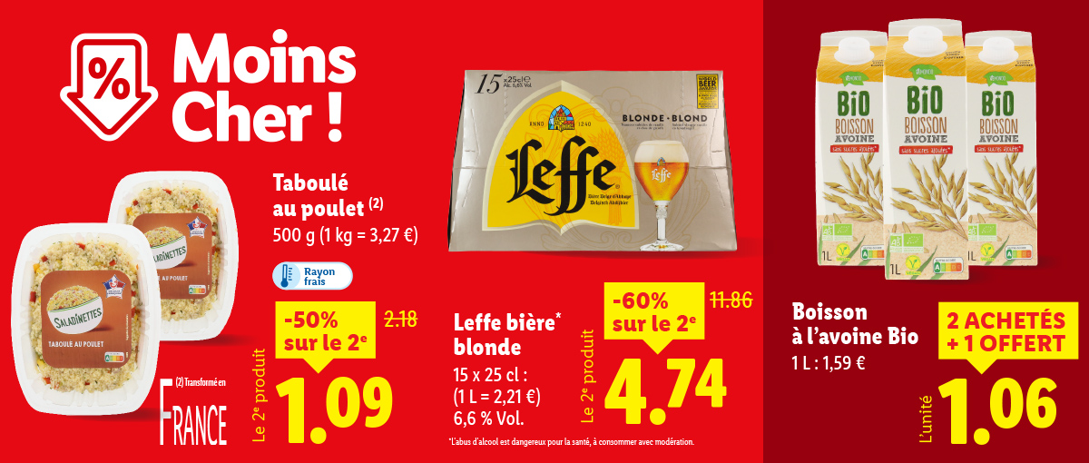 Les offres Moins cher de la semaine !