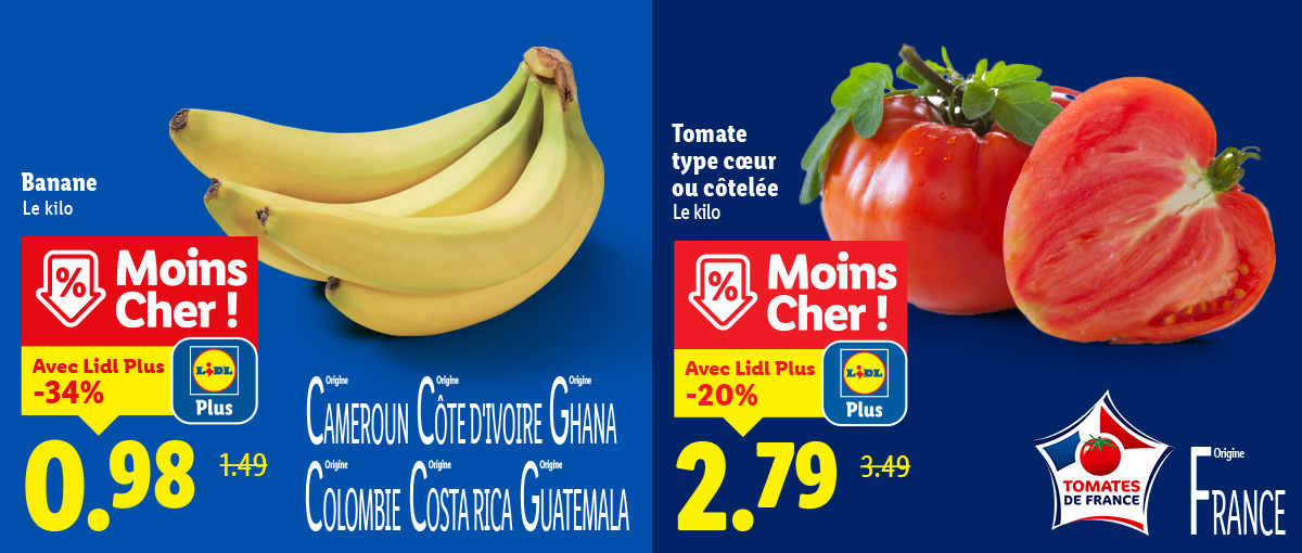 Les offres fruits et légumes de la semaine