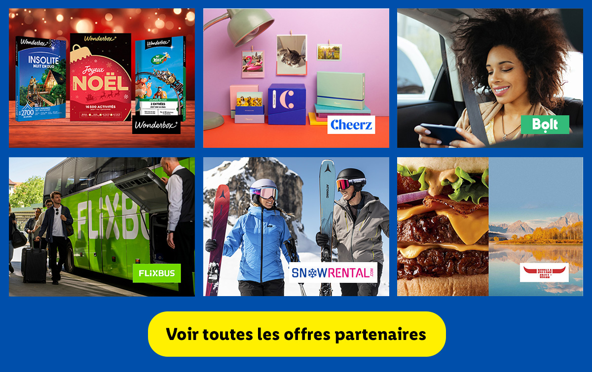 Découvrez ici toutes les offres partenaires en cours
