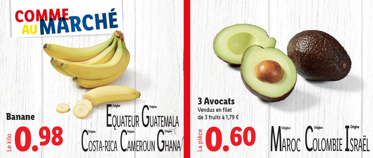 Comme au marché avec nos fruits et légumes frais !