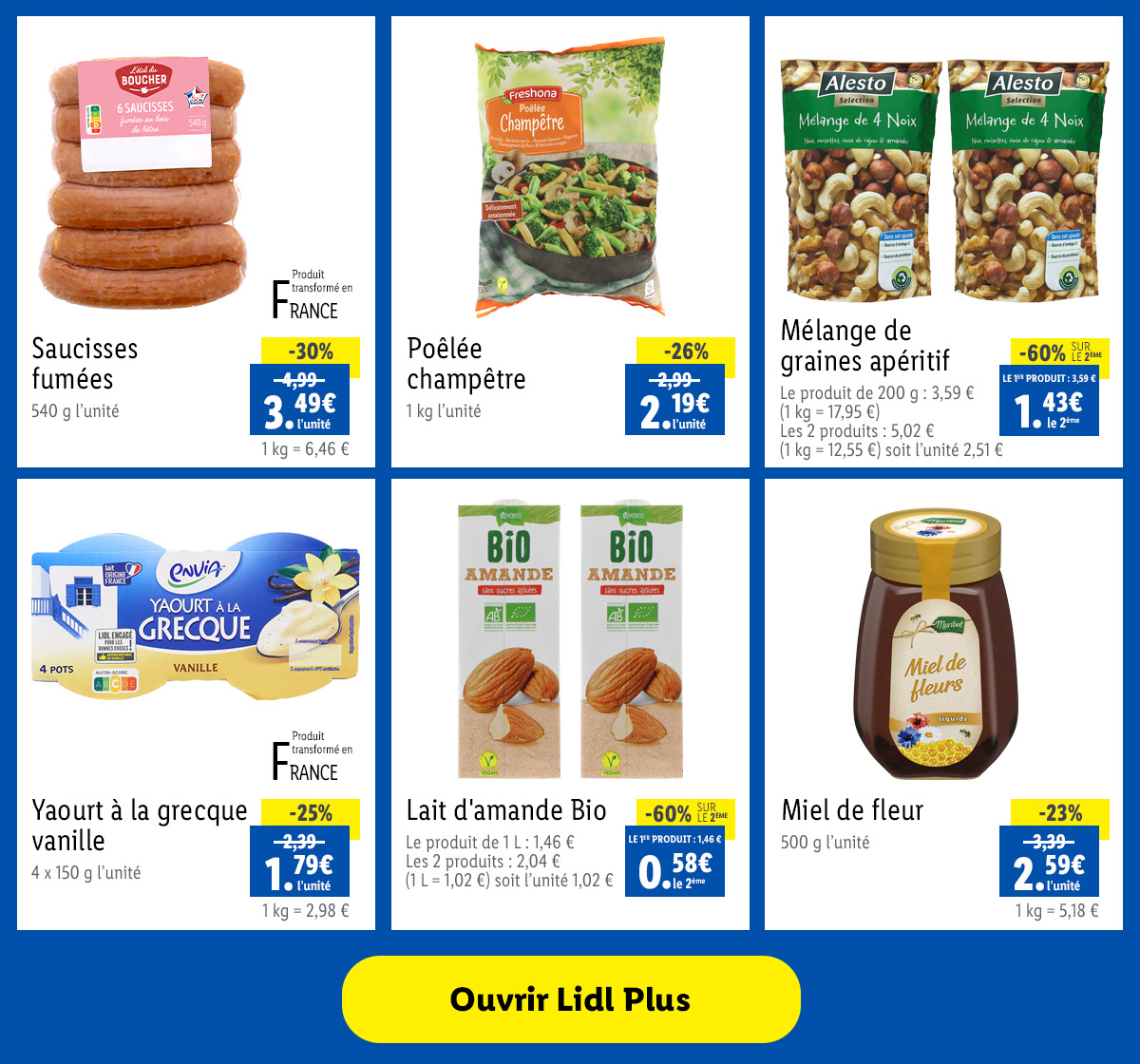 Offres spéciales disponibles avec Lidl Plus