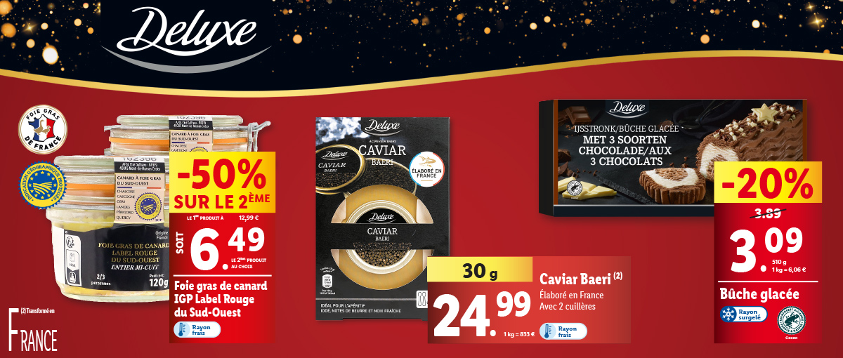 La gamme Deluxe en vente le mercredi 11/12