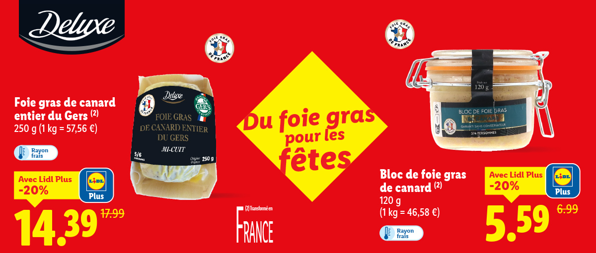 Retrouvez nos offres deluxe en supermarché !