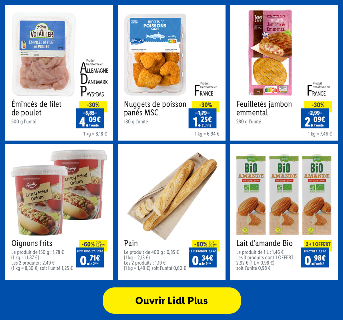 Offres spéciales disponibles avec Lidl Plus