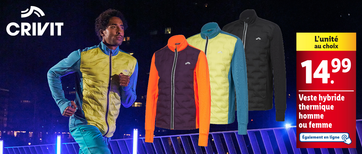 Veste hybride thermique homme ou femme