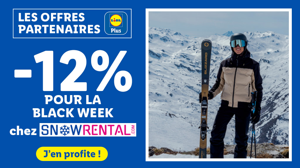 Profitez de -12% pour la black week chez Snow rental
