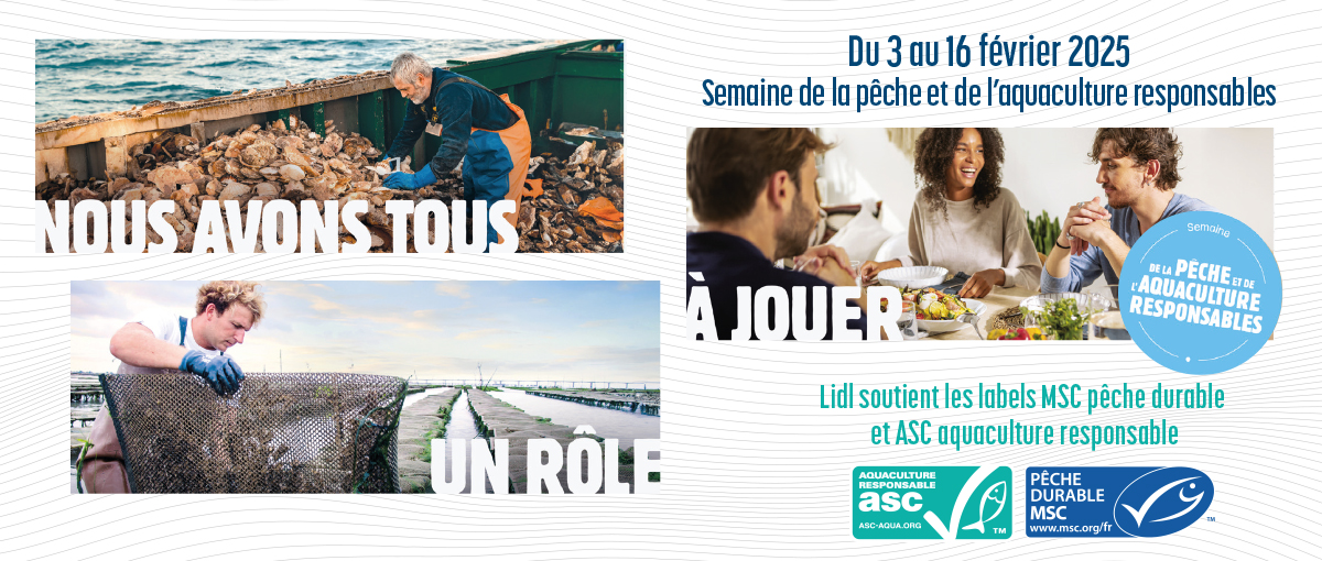 Lidl soutient les labels MSC de la pêche durable et ASC de l'agriculture responsable