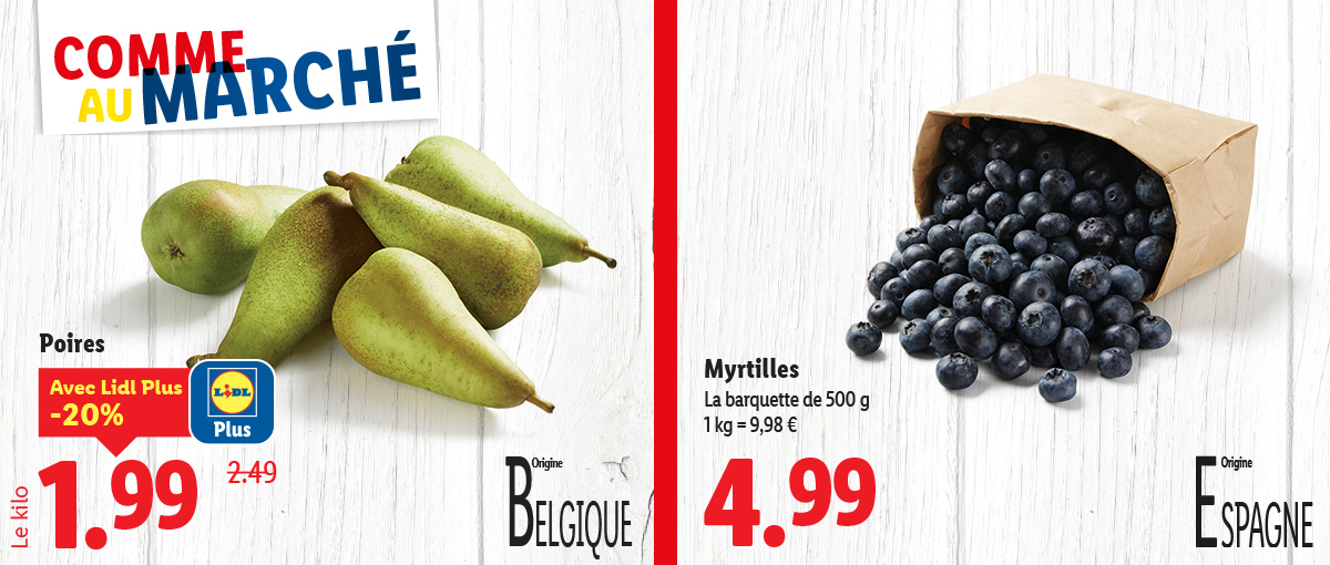 Les offres fruits et légumes de la semaine