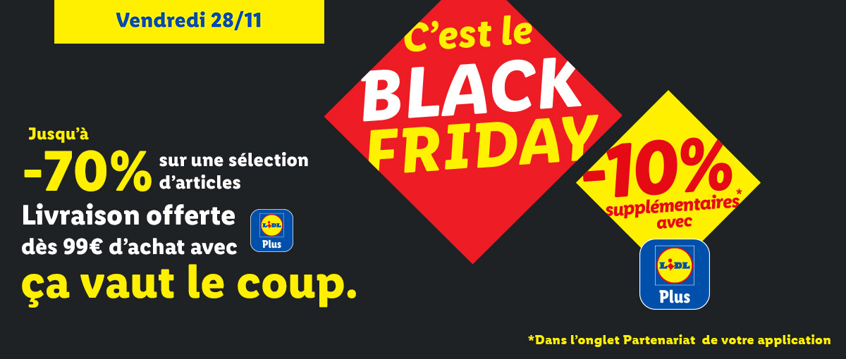 Jusqu'à -70% sur une sélection d'articles et 10% supplémentaire grâce au partenariat Lidl Plus